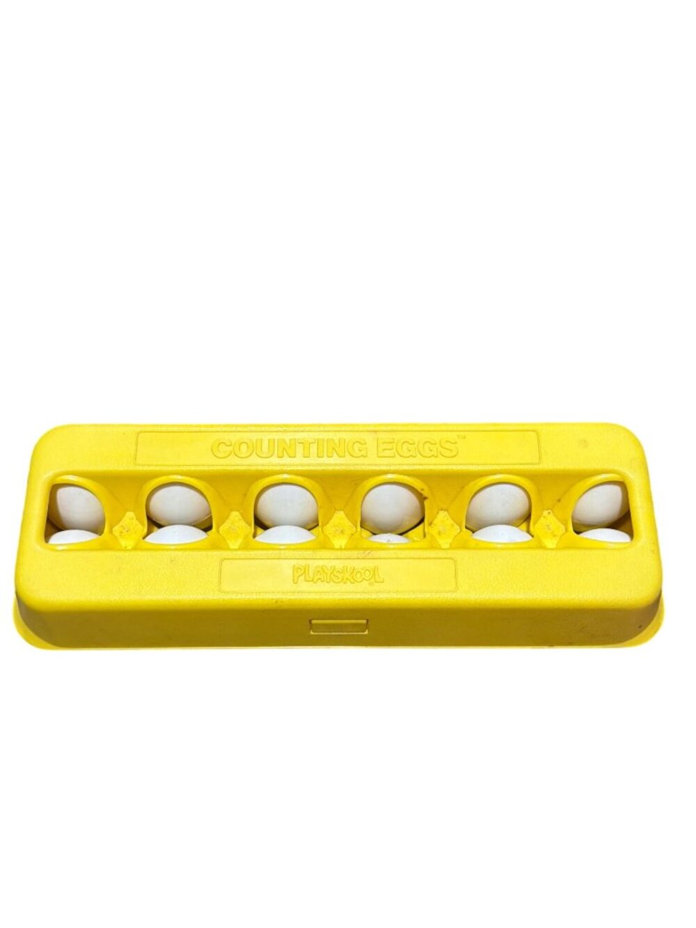Playskool Vintage 1988 Counting Eggs Educational Toy Set In Yellow Case